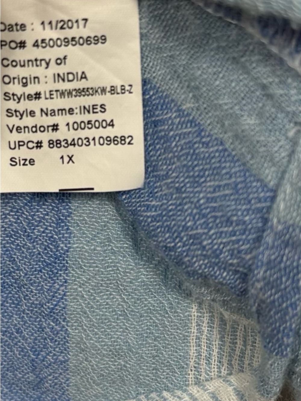 Erika Blue and White Vertical Stripe Button-Down Shirt - Picture 5 of 8